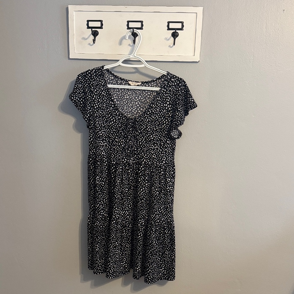 Black and White polka dot dressed